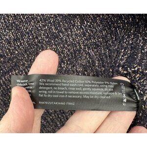 sweater tunic knit wool cotton heathered marled fleck cozy S M